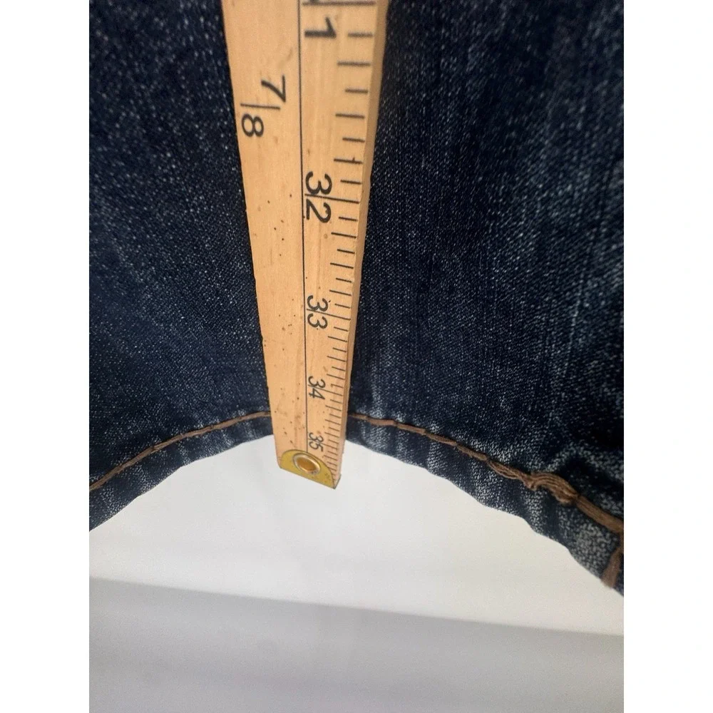True Religion Section‎ Straight Super QT Contrast Stitch Blue Jeans Mens 36